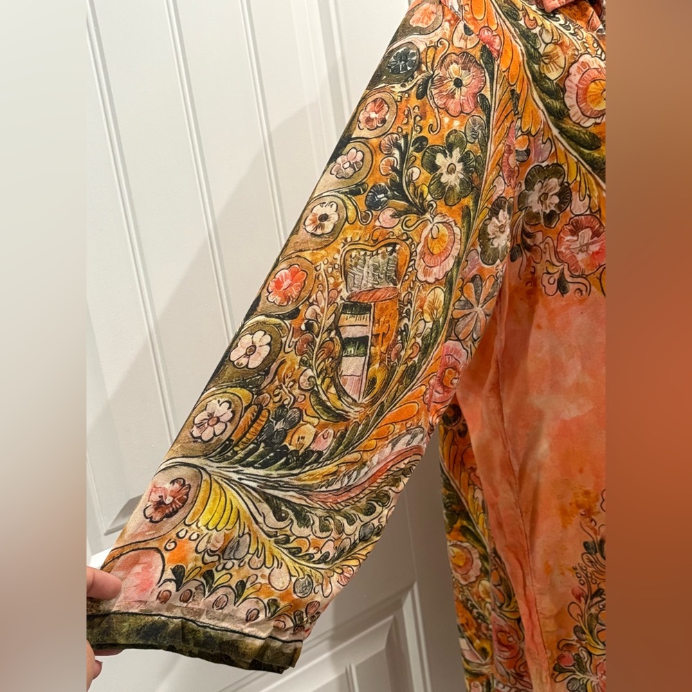 Natural Life Fional Floral Print Button-Up Tunic Dress Size XL - Picture 5 of 9